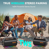 BSZHI Altavoz Bluetooth de 80 W (máximo de 120 W) Fuerte, Altavoces...