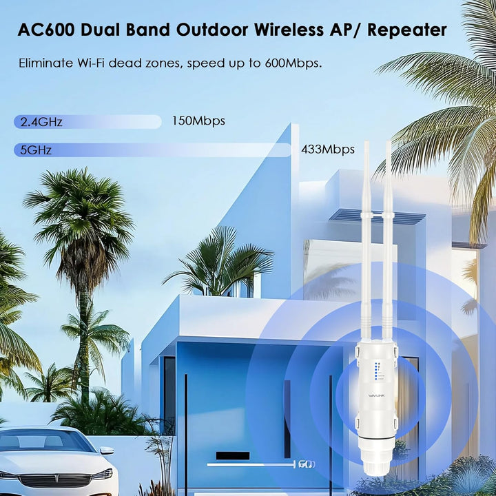 Punto de acceso para exteriores, enrutador\/extensor WiFi de largo...