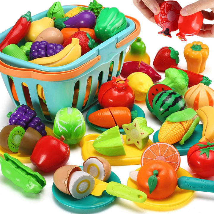 LESUTER TOYS - 70 piezas de juguete de corte para la cocina de niño...