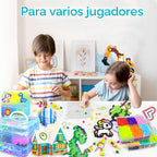 Kit de Cuentas Fusibles para Niños - 11000 Cuentas Fusibles, 20 Colores, 5mm, Juego de Manualidades con Caja de Almacenamiento, Tableros de Conexión, Papel de Planchado y Accesorios, Juguetes y