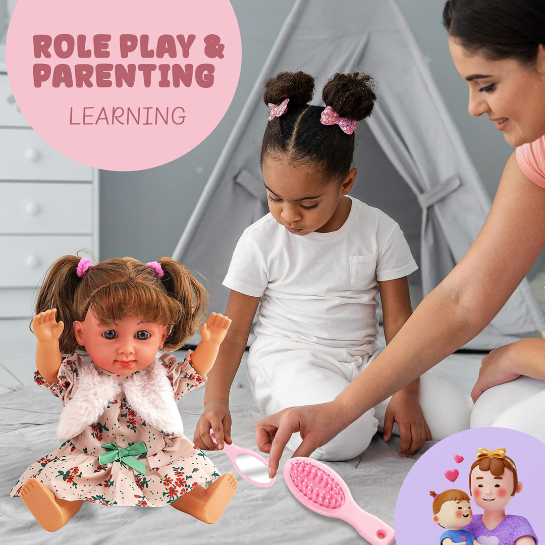 SMIESSKIDDO Muñeca de Bebé - Muñecas Interactivas Parlantes de 12&#...