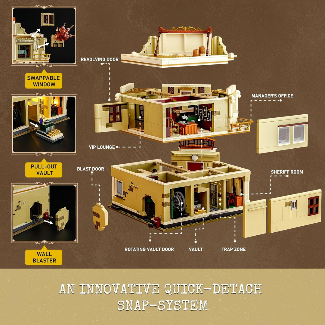 Western Bank Heist Lighting - Juego de ladrillos de