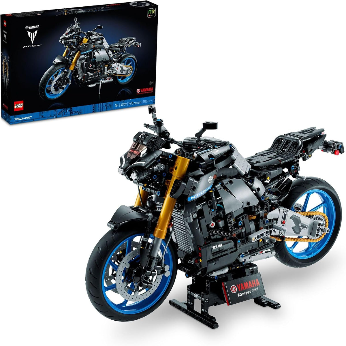 LEGO Technic Yamaha MT-10 SP - Juego de construcción para adultos, a partir de 18 años, kit de modelo de motocicleta para exhibición, oficina en casa, escritorio, decoración de estantes, regalo para hombres y mujeres - 42159