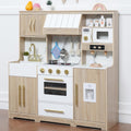 Cocina de madera para niños con luces y sonidos, diseño moderno