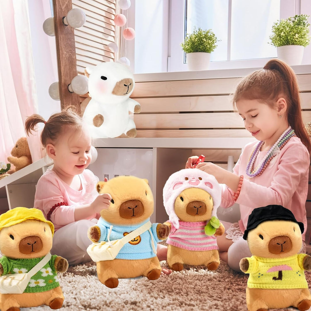 TITQWOP Juguete de peluche Capybara marrón de 10.2 pulgadas con 9 p...