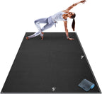 Gorilla Mats Esterilla de Yoga Premium Grande – 6 x 4 pies, 7 x 5 pies (8mm) extra gruesa y ultra cómoda, antideslizante, esterilla de ejercicio descalzo – funciona muy bien en cualquier suelo para