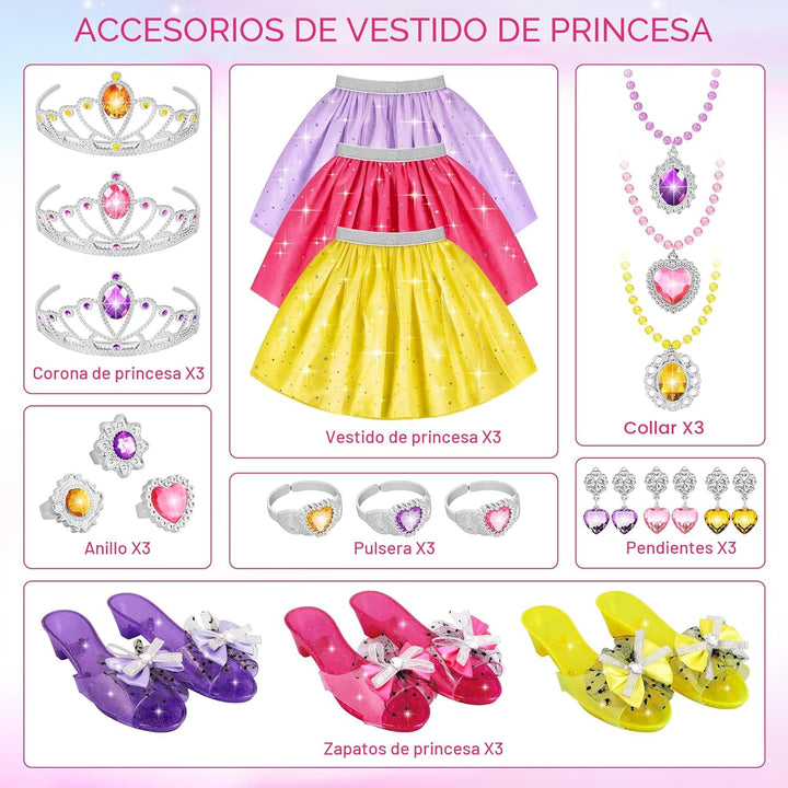 LJZJ Princess Dress Up Toys &amp; Jewelry Boutique, Girls Role Play...