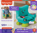 Fisher-Price Juguete de Aprendizaje para Niños Pequeños Laugh & Learn Smart Stages Silla con Música, Luces y Actividades para Bebés de 1+ Años, Verde Azulado