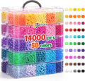 14000 cuentas de poni a granel, 50 colores para hacer pulseras