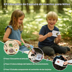 ibwaae Nature Exploration Toys Kit de atrapa insectos para niños de 3 a 8 años, kit duradero para atrapar insectos con caja de lupa y mochila, regalo STEM, juego de caza del tesoro al aire libre con