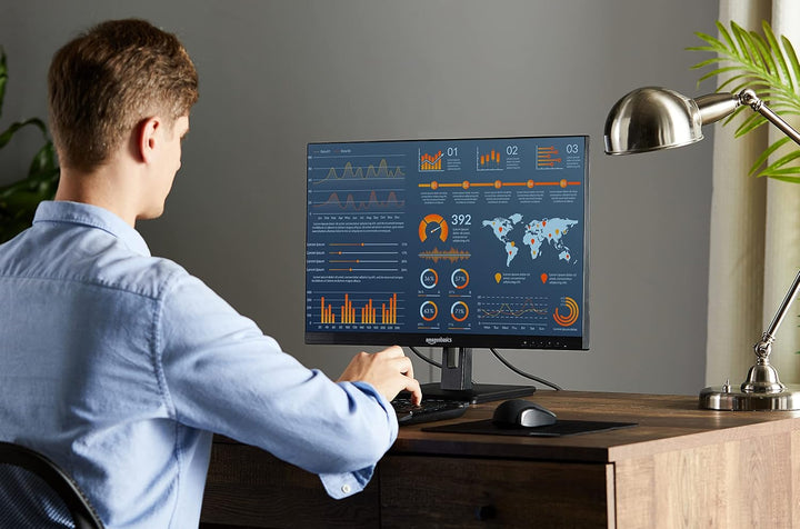 Amazon Basics Monitor IPS Full HD de 24 pulgadas, 75 Hz, 1080P, HDM...