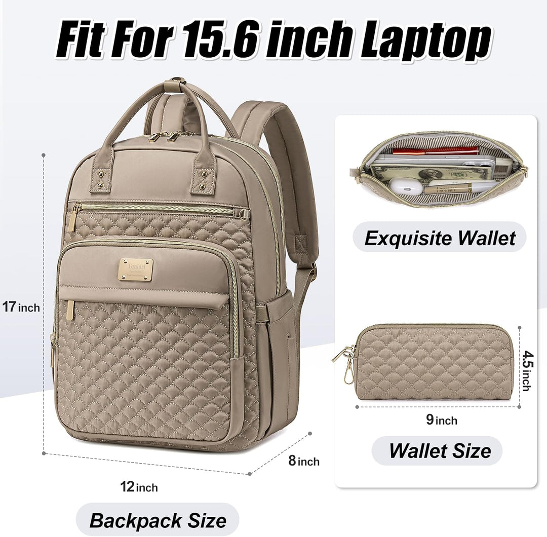 Mochila para laptop Tealari para mujeres, mochila para laptop de 15...