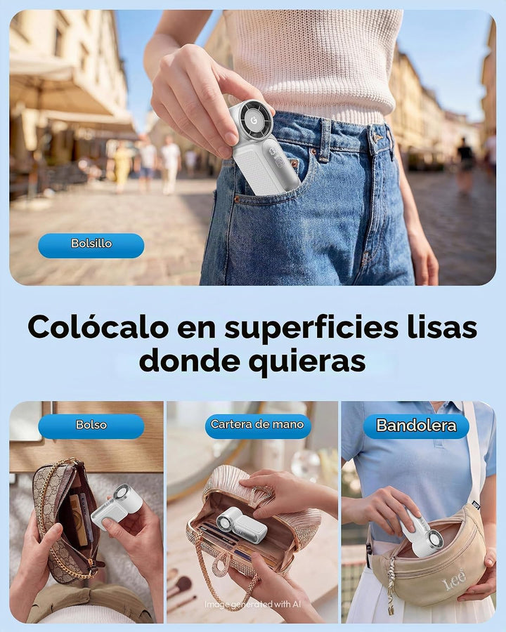 Gaiatop Mini ventilador portátil de mano, 6 velocidades 16900 RPM v...