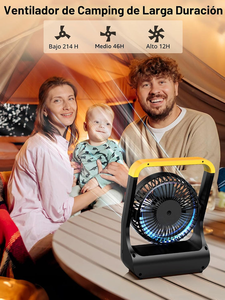 Gazeled F15 Ventilador alimentado por batería, ventiladores de larg...