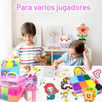 Kit de 11000 cuentas fusibles - Juego de cuentas de 5 mm de 20 colores con caja de almacenamiento, tablero de clavijas, papel de planchado y accesorios, kits de arte y manualidades para niños de 5