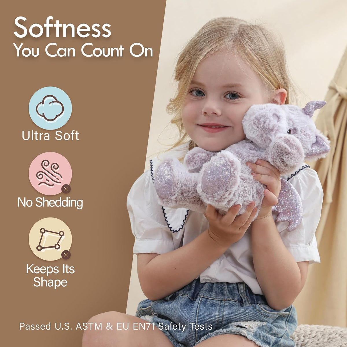 Moonkie Hug & Go - Mochila de unicornio para niños pequeños, bolsa de felpa suave con juguete desmontable para niñas de 2 a 4 años, perfecta para guardería, viajes y regalos de cumpleaños para niños de 3 años
