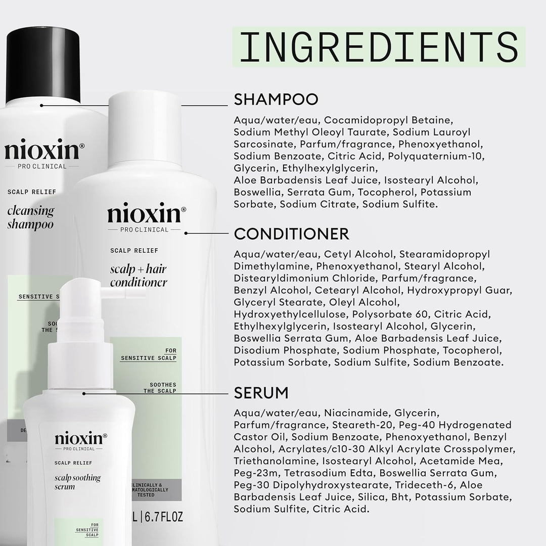 Nioxin - Limpiador de cuero cabelludo seco y con comezón, línea de...