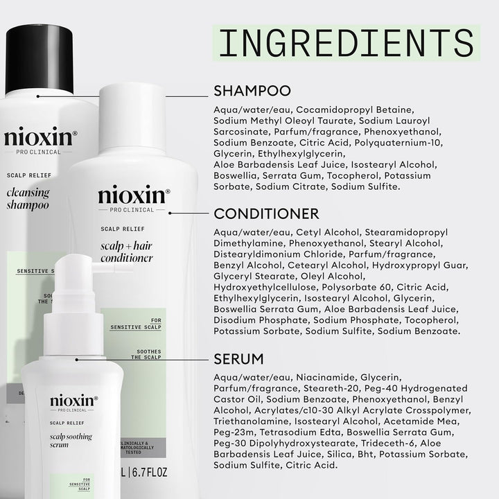 Nioxin - Limpiador de cuero cabelludo seco y con comezón, línea de...