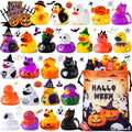 Paquete de 24 patos de goma de Halloween a granel con bolsa para Jeep