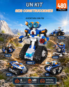 Apitor STEM Coding Robot Toy 6-en-1 Building Kit para niños de 8-12 años 480 Bloques