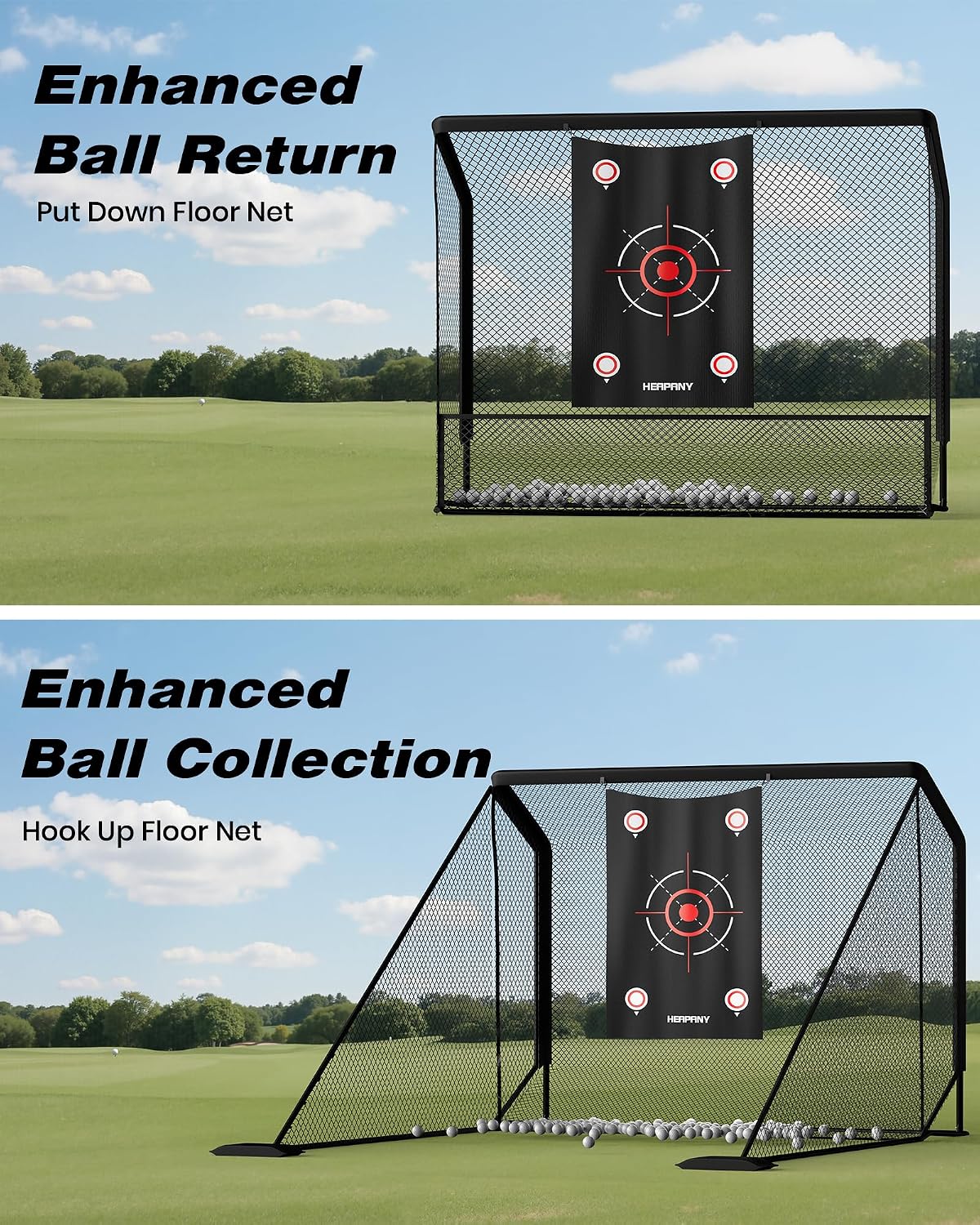 Red de práctica de golf, redes de golf resistentes de 10 x 7 pies para entrenamiento al aire libre/interior