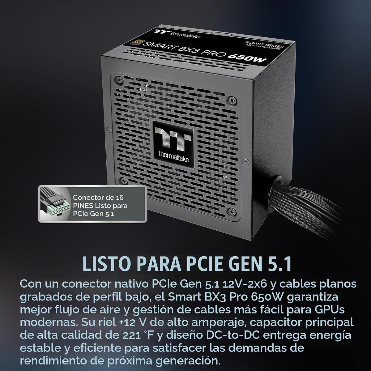 Thermaltake Smart BX3 Pro 650W; ATX 3.1; Native PCIe 5.1 12V-2X6; N...