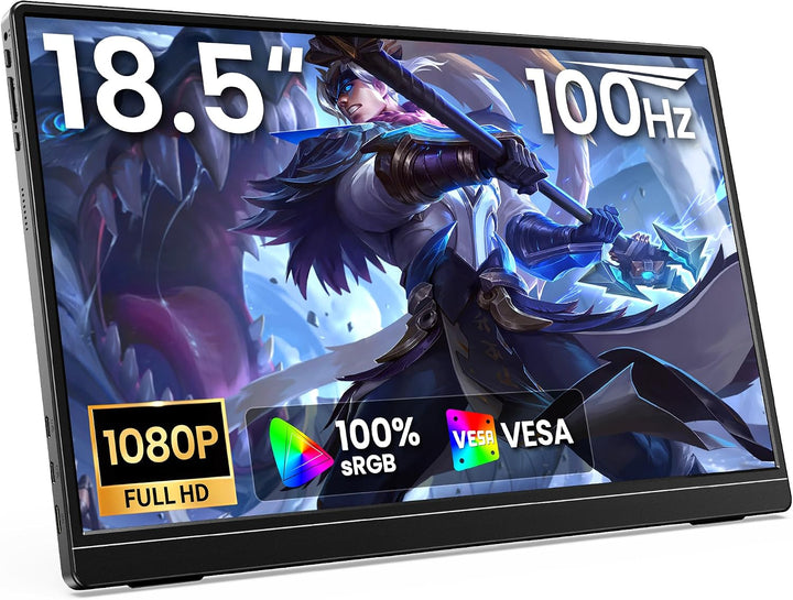 ForHelp Pantalla portátil de 18.5 pulgadas 100Hz, monitor FHD 1920x...