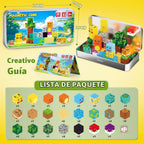 Juguetes de viaje para mascotas, 35 cubos magnéticos de construcción con estuche de almacenamiento de metal para niños de 3 a 8 años, juguetes de construcción STEM Montessori para niños pequeños