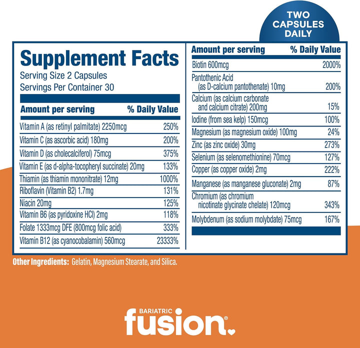 Bariatric Fusion Multivitamínico bariátrico sin hierro | Pacientes...