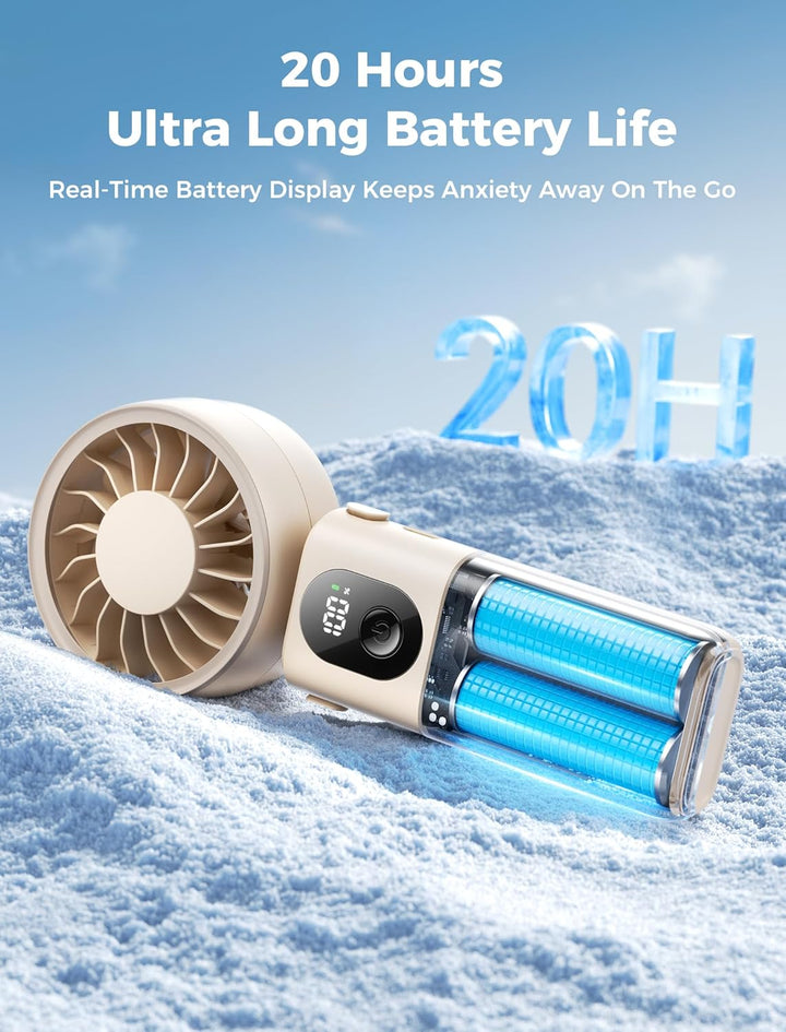 Ventilador portátil Aecooly Mighty | Refrigeración máxima de 20 hor...