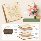Aboofx Kit de prensado de flores de madera, 11 x 11 pulgadas