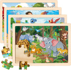 8 paquetes de rompecabezas de madera de animales y princesas para niños de 4 a 6 años, rompecabezas para niños de 2 a 4 años, rompecabezas educativos preescolares, tableros, regalos para niños y niñas