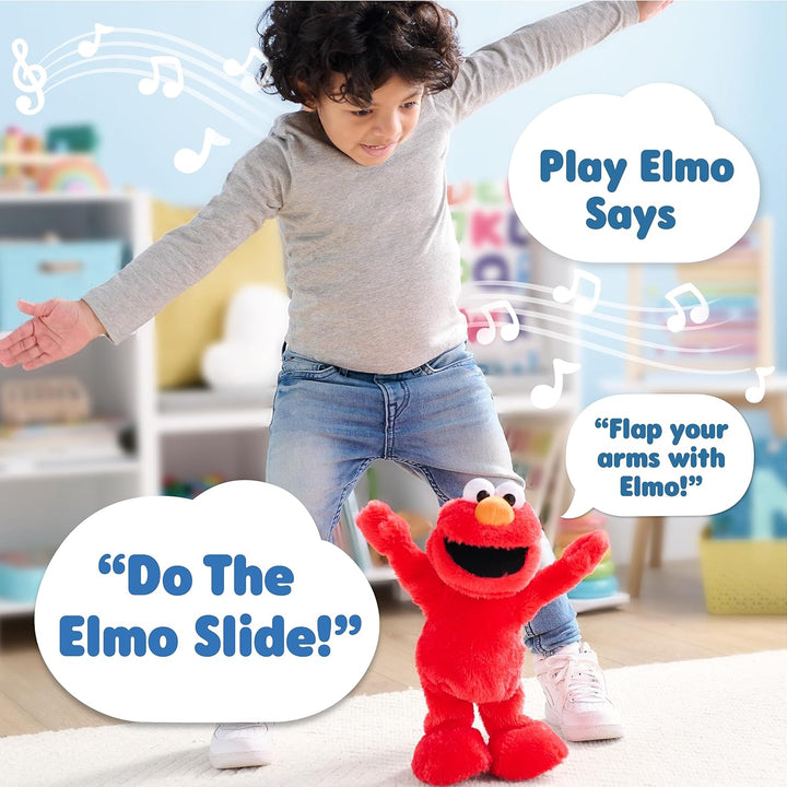 Barrio Sésamo Elmo Deslizador Cantante y Bailarín - Peluche de 14 p...