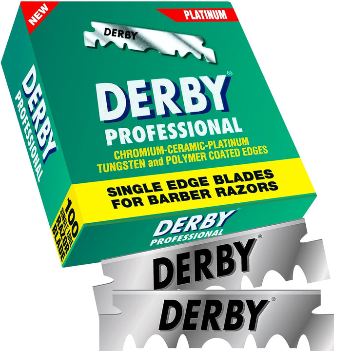 1000 Derby - Cuchillas de afeitar profesionales de un solo filo par...