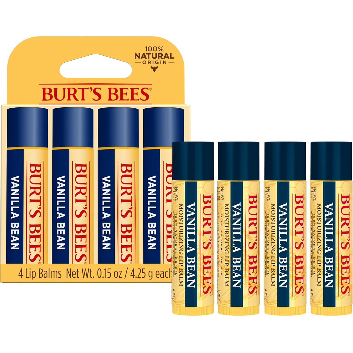 Burt's Bees Bálsamo labial hidratante 100% natural, Vaina de Va...