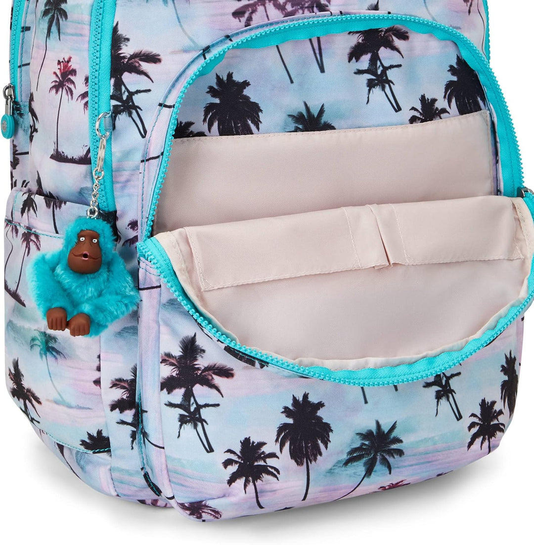 Kipling Seúl - Mochila extra grande para laptop con estampado de pa...