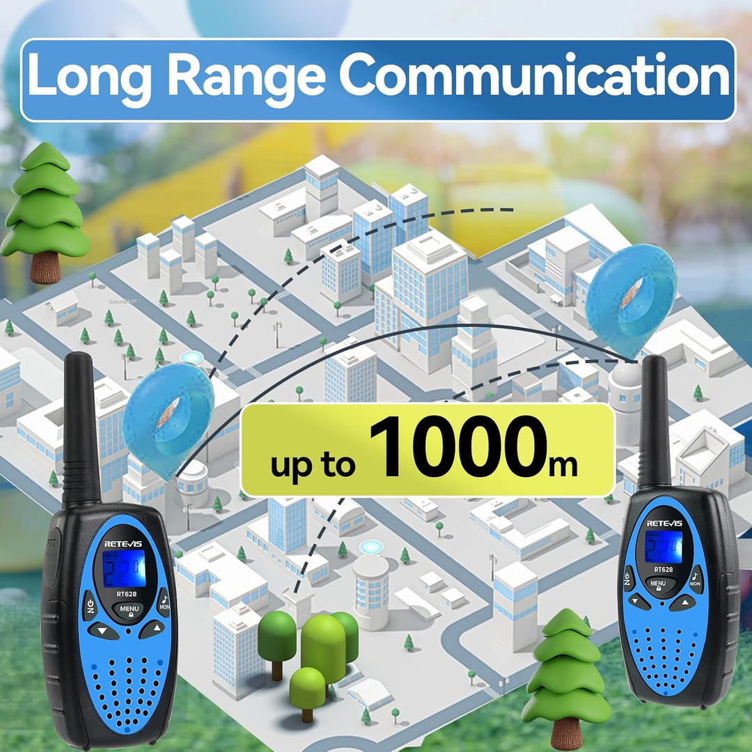 Retevis RT628 Walkie Talkies para niños, radio de largo alcance de...
