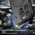 ImpactStrong Protector Magnético Diseñado para Funda iPhone 15 Pro [Protección de Cámara] [Probado contra Caídas de Grado Militar] [Compatible con MagSafe] Funda de Teléfono Delgada Translúcida Mate