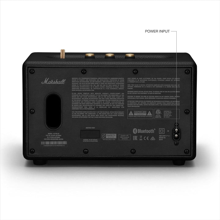 Altavoz Marshall Acton III Bluetooth para el hogar, Negro