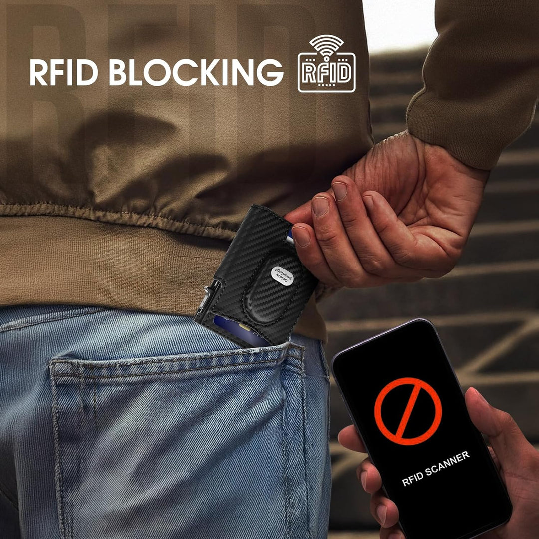 GAOCHALE Cartera para hombre Samsung Smarttag2 con clip para dinero...