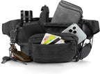 SOWHUP Riñonera Táctica, Bolsa de Cintura Militar con Parche de EE.UU., Bolsa de Cinturón de Utilidad para Cadera para Pesca al Aire Libre y Senderismo