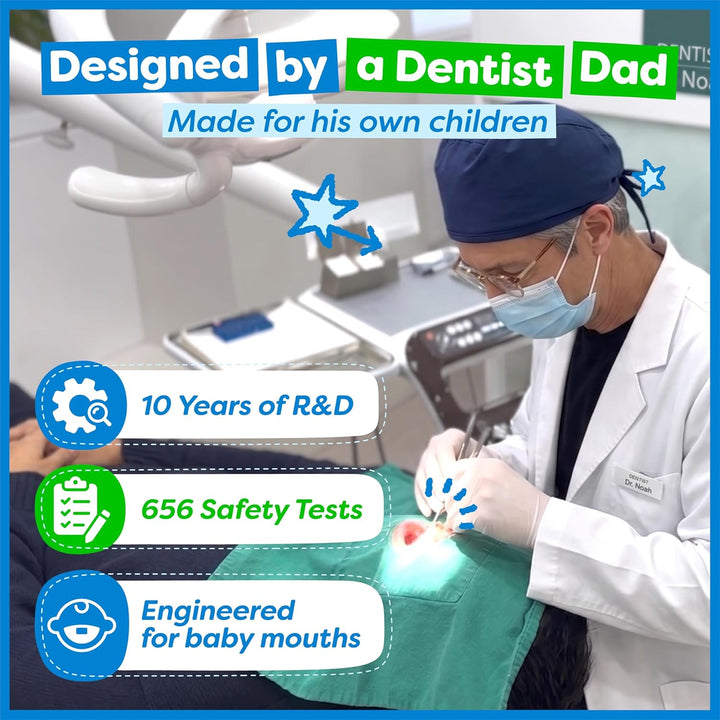 Dr. Noah - Cepillo de dientes de bambú sin microplásticos | Diseñad...
