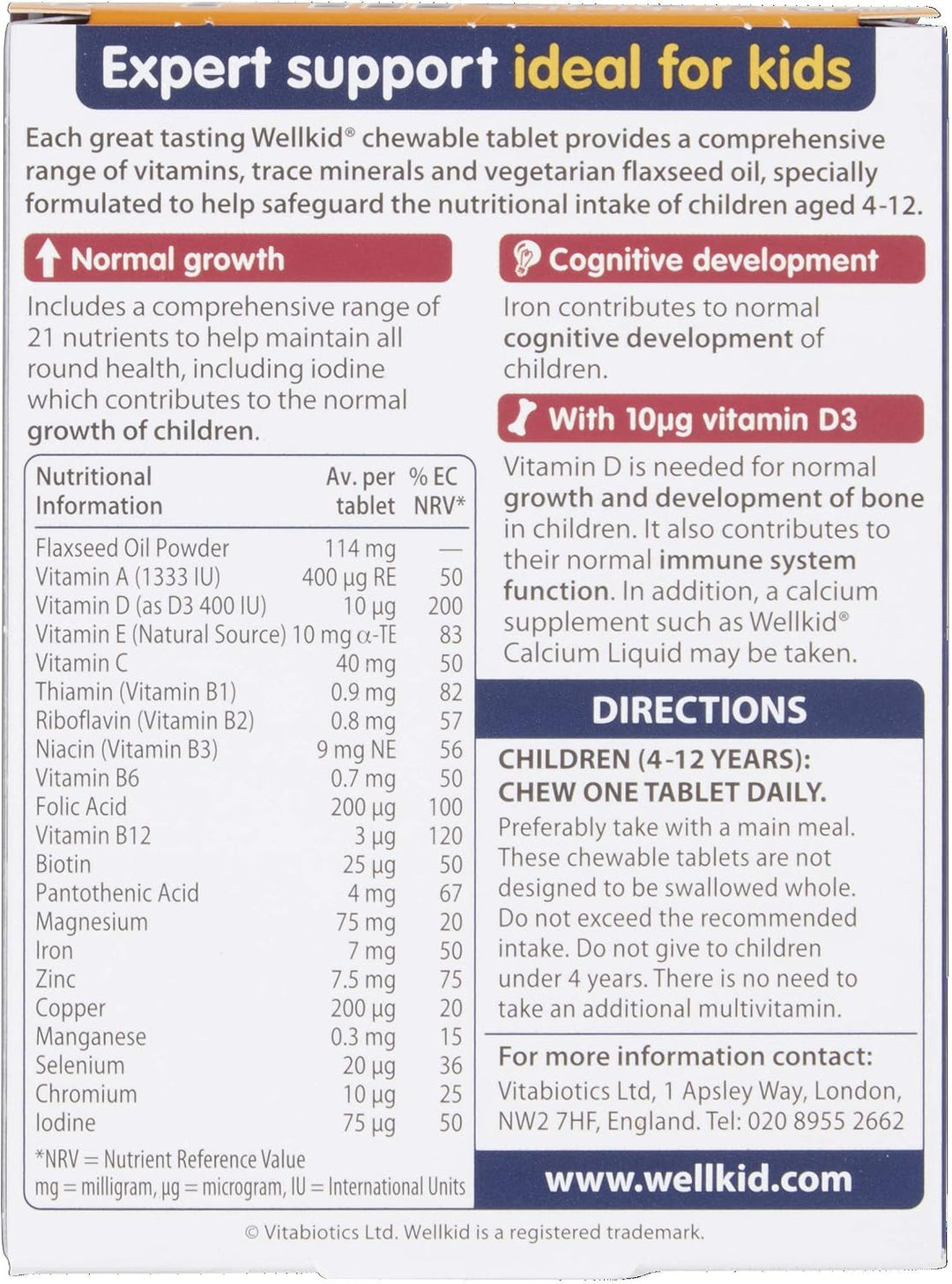 Wellkid Tabletas masticables