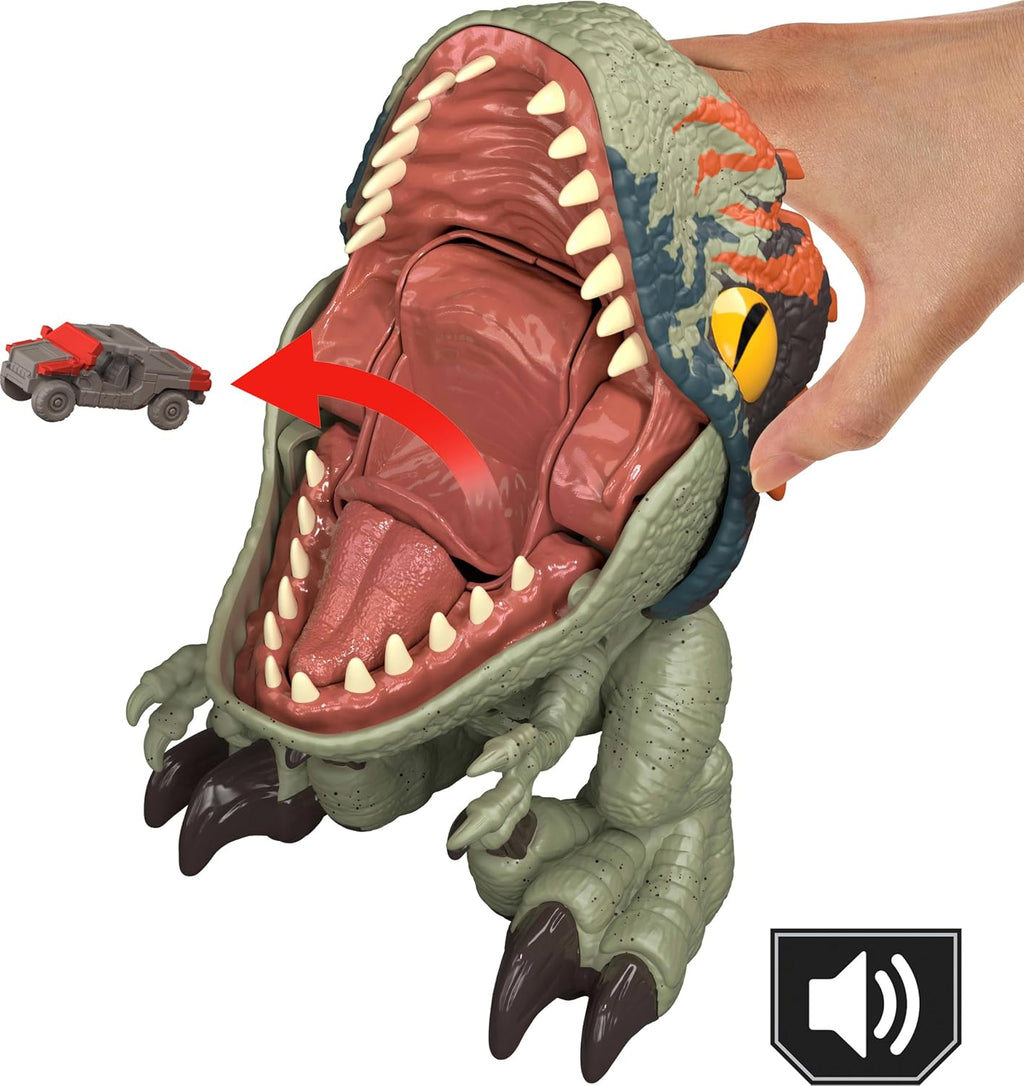 Mattel Jurassic World Rebirth - Figura de velociraptor feroz