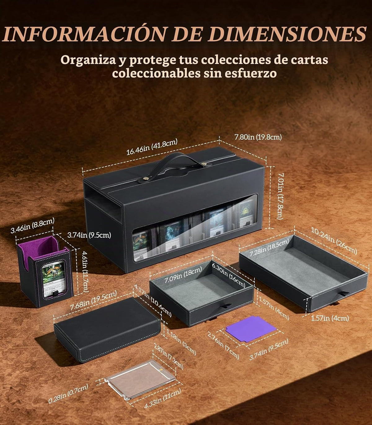 TiMOVO MTG Commander - Caja modular 11 en 1 para TCG/PTCG, color arcoíris