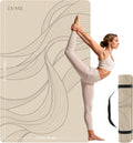 Esterilla de yoga grande (75.5 x 47.6 x 0.4 pulgadas) extra ancha y gruesa de 0.394 in