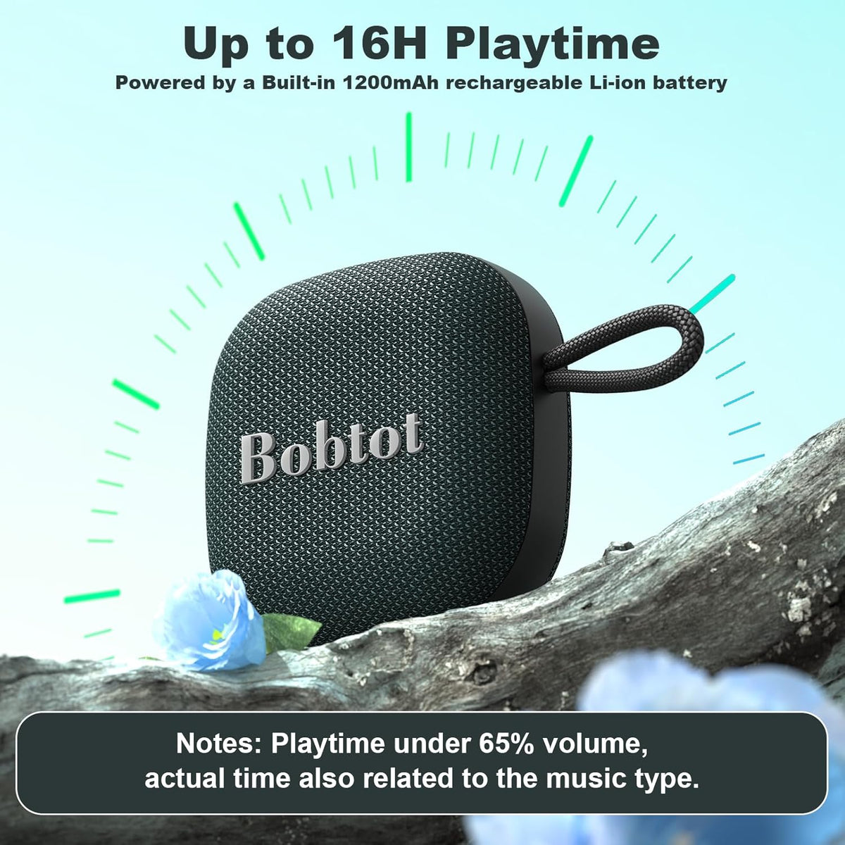 Bobtot Altavoz Bluetooth Inalámbrico Portátil - Altavoces Impermeab...