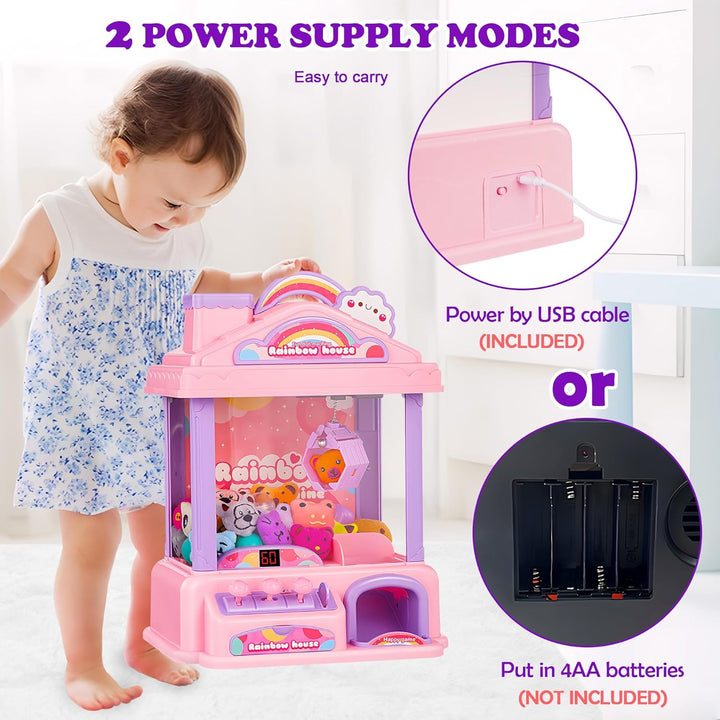 ROHSCE Mini máquina de juguete con pinzas para niños | Juguetes par...