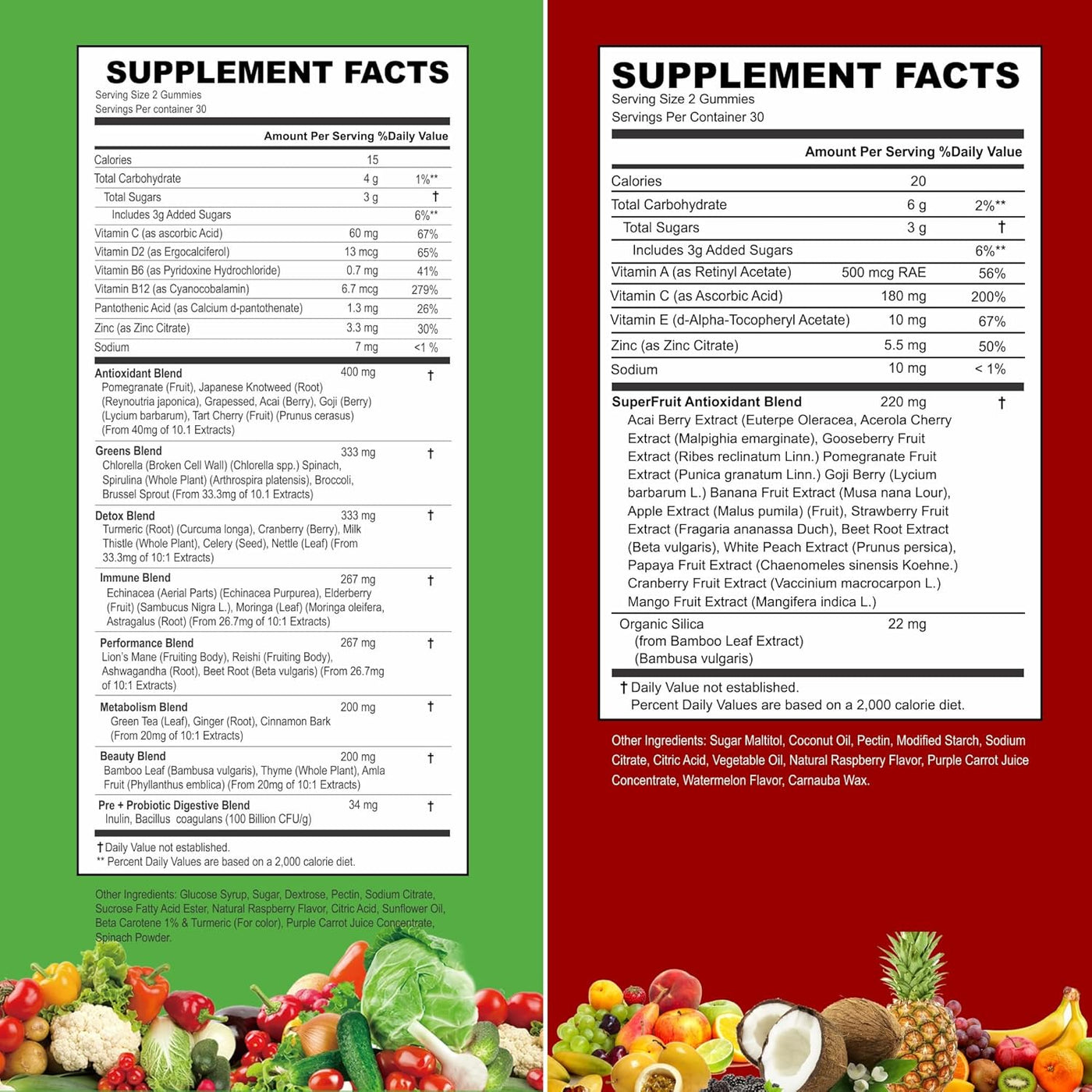 VITINITY Hecho con frutas reales y gomitas vegetales reales, suplem...