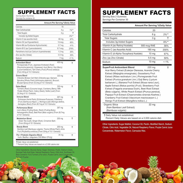 VITINITY Hecho con frutas reales y gomitas vegetales reales, suplem...